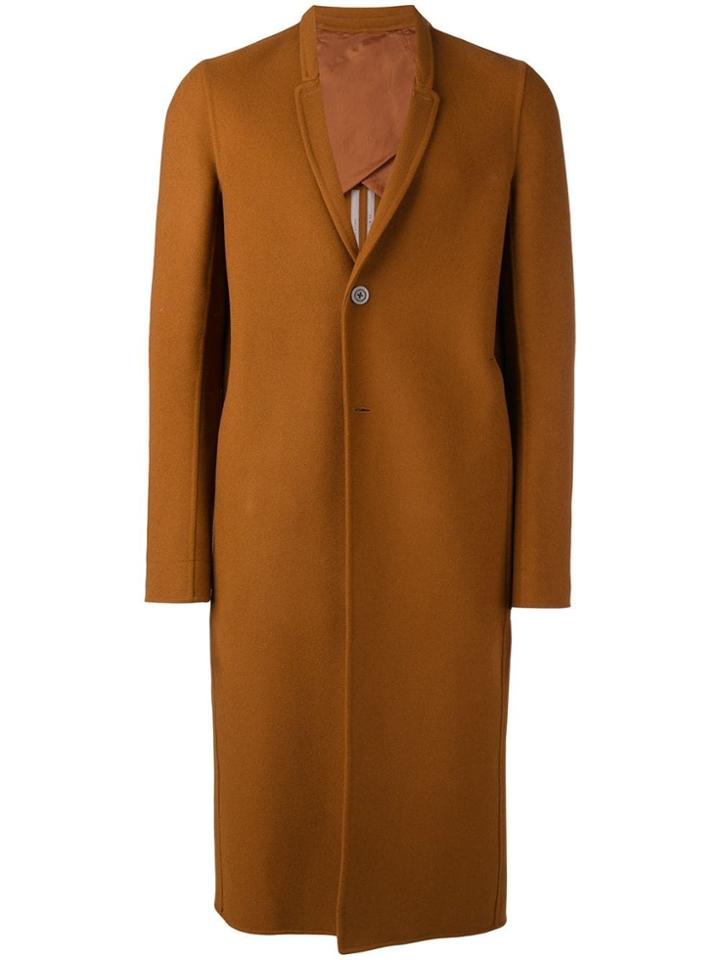 Rick Owens Long Moreau Coat - Brown