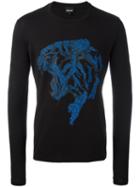 Just Cavalli Feline Print Sweatshirt, Men's, Size: Xxl, Black, Cotton
