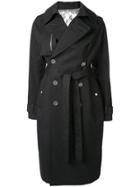 Unravel Project Belted Trench Coat - Black