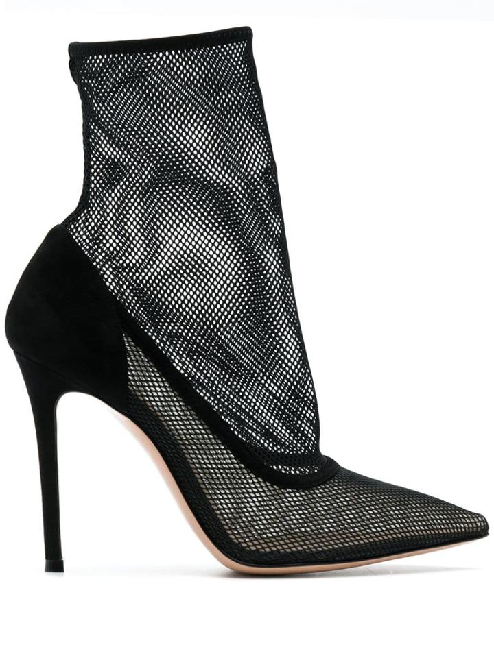 Gianvito Rossi 105 Mesh Boots - Black