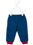 Gucci Kids Striped Cuffs Trousers, Girl's, Size: 18-24 Mth, Blue