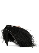 Giambattista Valli Feather-embellished Stiletto Sandals - Black