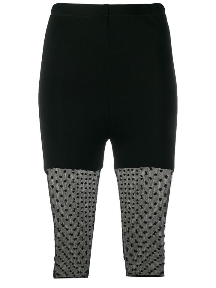 Styland Panel Cropped Leggings - Black