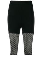 Styland Panel Cropped Leggings - Black