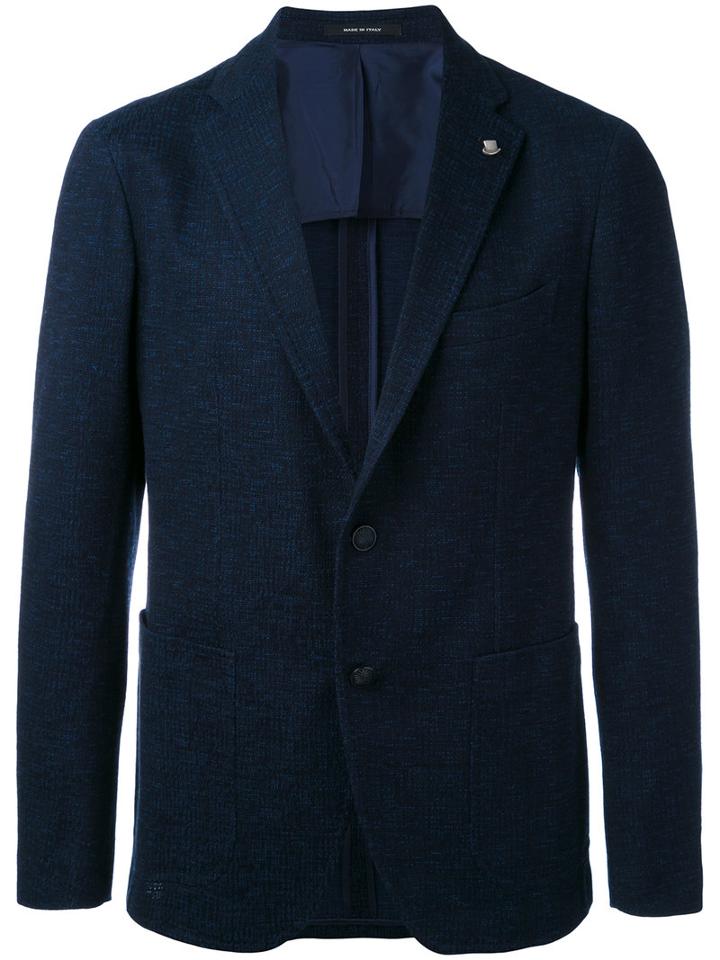 Tagliatore - Woven Blazer - Men - Cotton/cupro - 58, Blue, Cotton/cupro