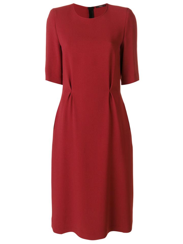 Odeeh Classic Shift Dress - Red