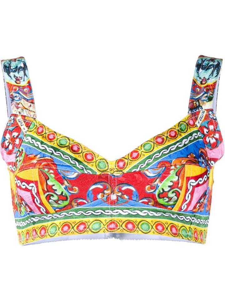 Dolce & Gabbana Caretto Print Bralet