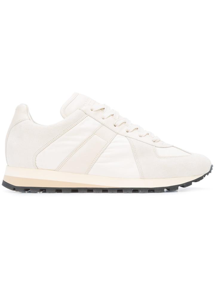 Maison Margiela Tonal Lace-up Sneakers - Nude & Neutrals
