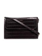 Saint Laurent Catherine Crocodile-effect Leather Shoulder Bag - Red