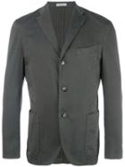 Boglioli Three Button Blazer, Men's, Size: 48, Green, Cotton/spandex/elastane/cupro