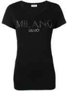 Liu Jo Embellished Logo T-shirt - Black