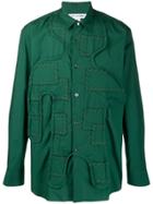 Comme Des Garçons Shirt Patchwork Button Shirt - Green