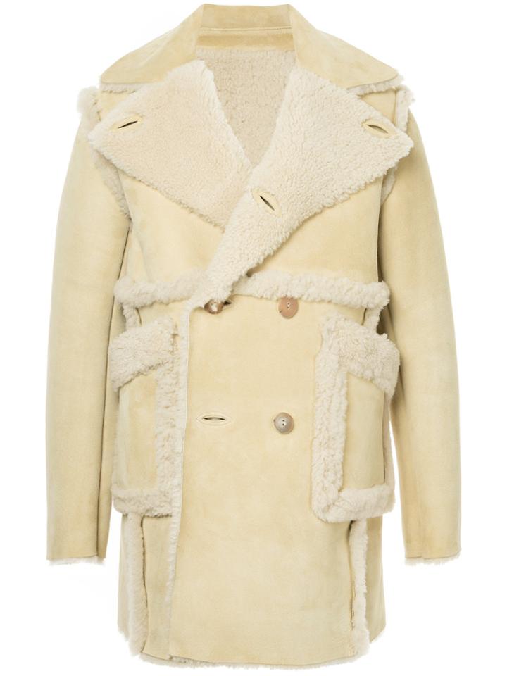 Unused Double-breasted Coat - Nude & Neutrals