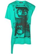 Raf Simons Toyah Asymmetric Sleeve T-shirt - Green