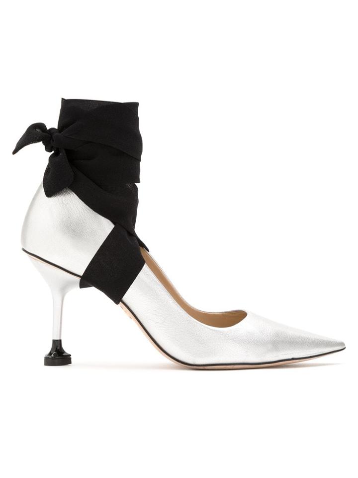 Andrea Bogosian Leather Pumps - Silver