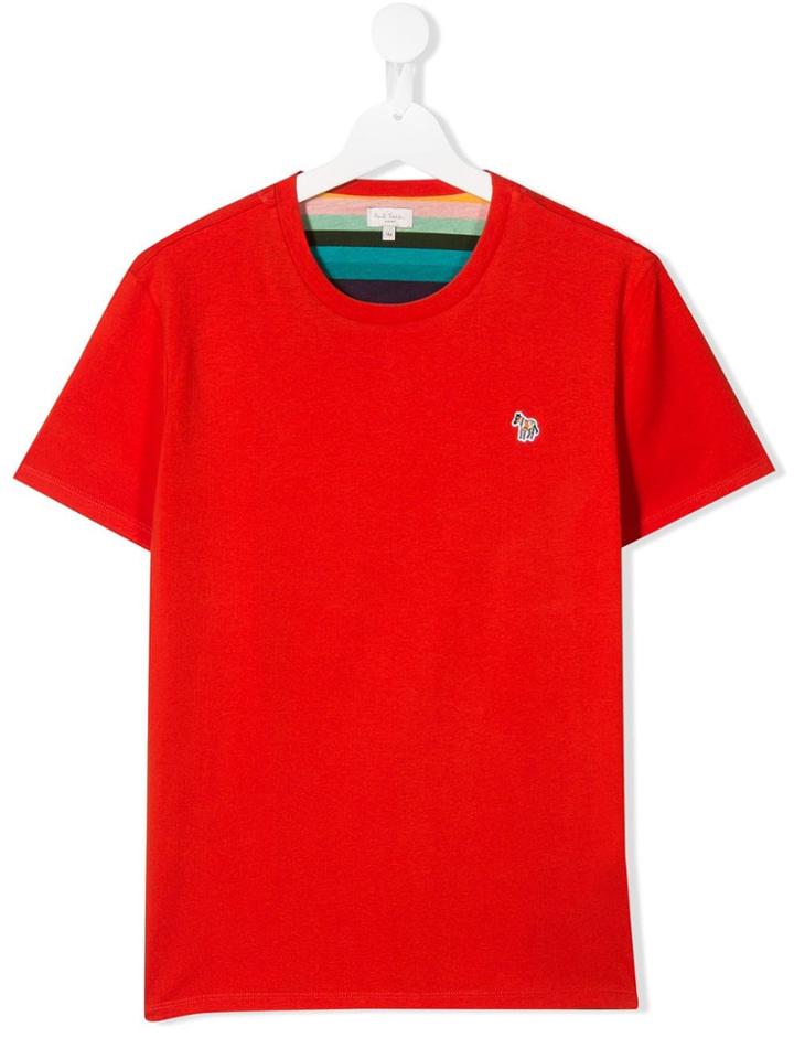 Paul Smith Junior Logo Embroidered T-shirt