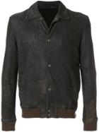 Salvatore Santoro Fitted Biker Jacket - Brown
