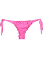 Amir Slama Ruffled Trim Bikini Bottom - Pink & Purple