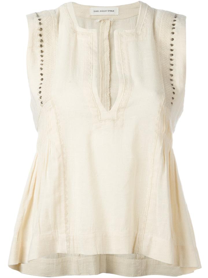 Isabel Marant Étoile Adonis Tank, Women's, Size: 36, Nude/neutrals, Cotton/viscose/brass/polyester