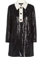 Miu Miu Sequinned Shirt Dress - Black