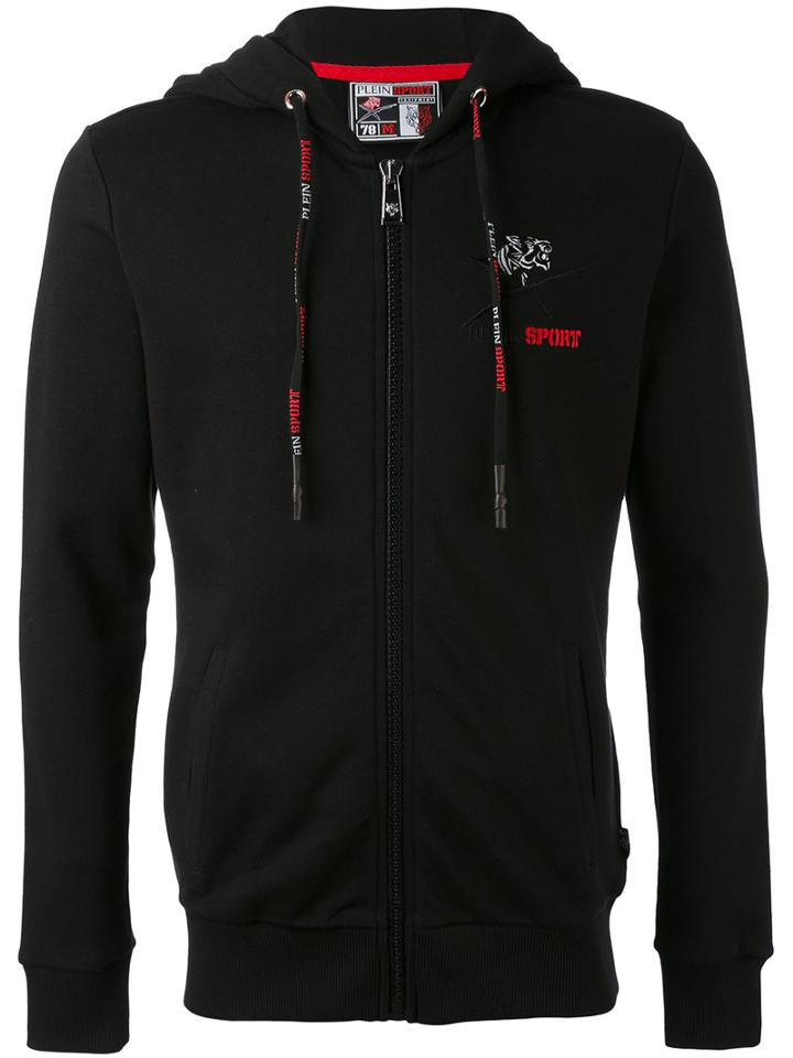 Plein Sport - Drawstring Hood Jacket - Men - Cotton - Xxl, Black