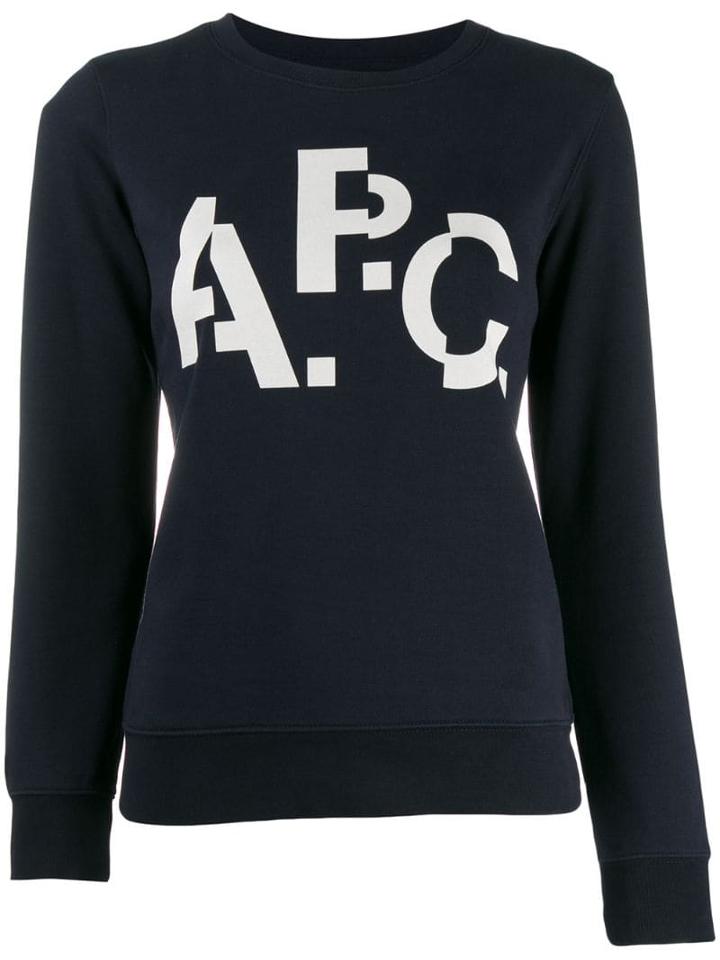 A.p.c. Contrast Print Jumper - Blue