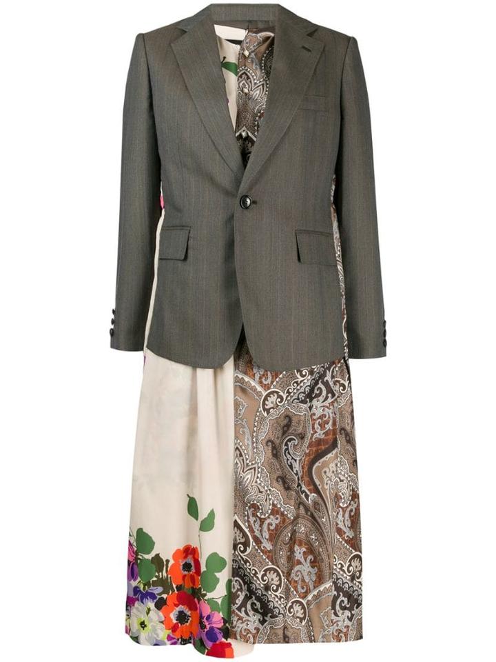 Junya Watanabe Longline Layered Blazer - Neutrals