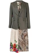 Junya Watanabe Longline Layered Blazer - Neutrals