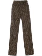 Fendi Pre-owned Zucca Patterned Trousers - Brown