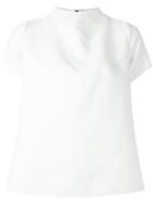 Maticevski Funnel Neck Blouse, Women's, Size: 10, White, Polyester