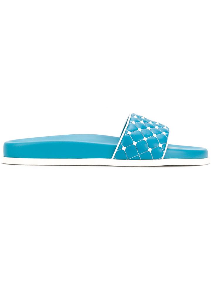 Valentino Valentino Garavani Free Rockstud Spike Slides - Blue