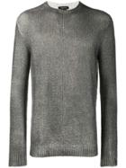 Avant Toi Crew-neck Knitted Sweater - Grey