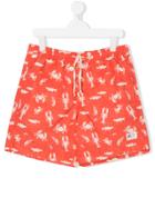 American Outfitters Kids Lobster Print Shorts - Yellow & Orange