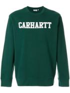 Carhartt Logo Print College Sweatshirt - Green