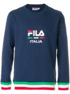 Fila Logo Print Sweatshirt - Blue