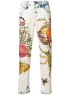 Gucci Floral-print Jeans - Multicolour
