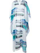 Msgm V-neck Printed Maxi Dress