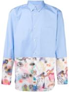 Comme Des Garçons Shirt Patchwork Shirt, Men's, Size: Large, Blue, Cotton