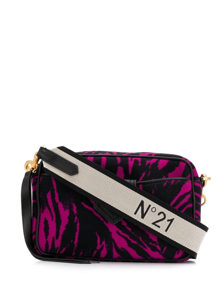 Nº21 Animal Print Cross Body Bag - Purple