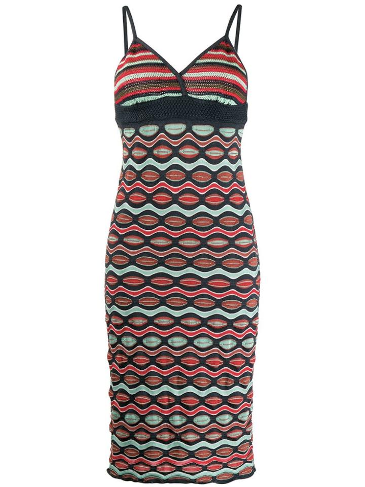 Missoni Vintage 2000 Zigzag Patterned Dress - Blue