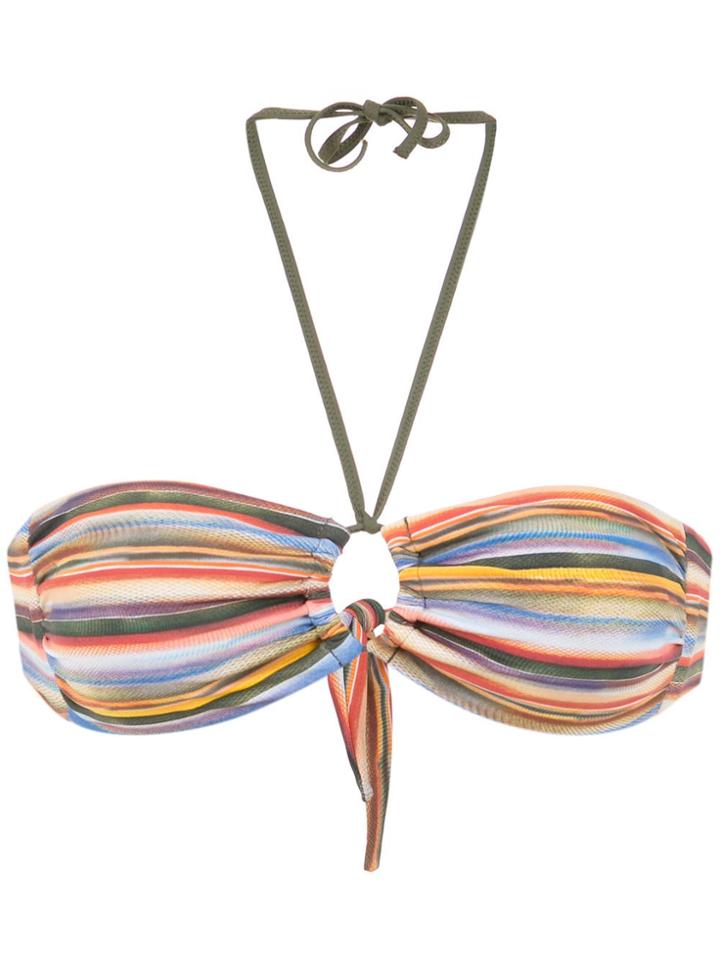 Track & Field Snake Bandeau Bikini Top - Multicolour