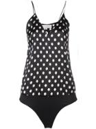 Caroline Constas Polka Dot Top - Black