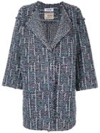 Coohem Spring Air Tweed Coat - Blue