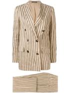 Tagliatore Striped Two-piece Formal Suit - Neutrals
