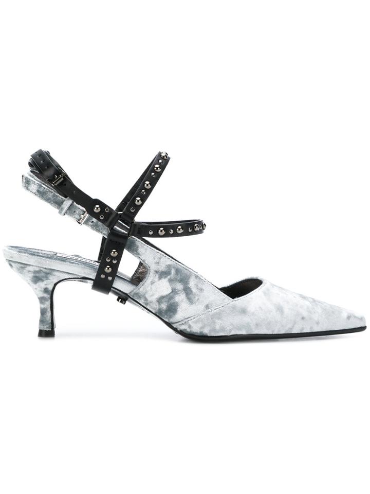 Dorothee Schumacher Studded Kitten Heel Pumps - Grey