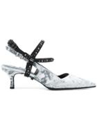Dorothee Schumacher Studded Kitten Heel Pumps - Grey