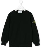Stone Island Kids - Crew Neck Sweatshirt - Kids - Cotton - 4 Yrs, Toddler Boy's, Black