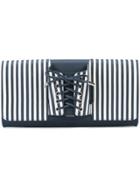 Perrin Paris Lace-up Glove Clutch Bag - Blue