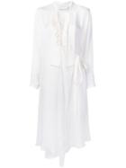 Maison Rabih Kayrouz Charmeuse Dress, Women's, Size: 36, White, Polyester
