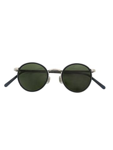 Hakusan Round Shaped Sunglasses - Black